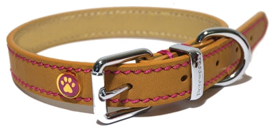 Rosewood Luxury Leather Halsband Hond Leer Luxe Zand