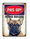 Plenty Gifts Waakbord Blik Franse Bulldog 15X21 CM