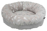 Trixie Mand Feather Rond Zilver / Grijs 50X50X14 CM