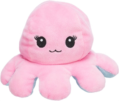 Trixie Octopus Omkeerbaar Pluche Roze / Lichtblauw 19 CM