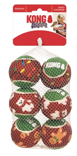 Kong Holiday Squeakair Ballen S 5 CM 6 ST