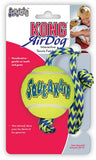 Kong Air Squeaker Ball Met Touw Geel/Blauw 52X6,5X6,5 CM